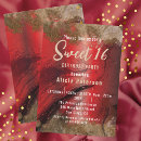 Search for red sweet 16 invitations 16th birthday party