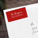 Search for red stripe return address labels Calligraphy script
