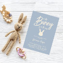 Search for bunny baby boy shower invitations Script typography