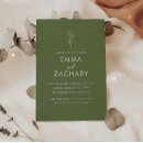 Search for olive green floral wedding invitations Simple
