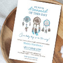 Search for dream catcher baby shower invitations Blue