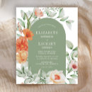 Search for sage green and peach wedding invitations Watercolor