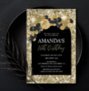 Search for black and gold glitter invitations Glamour