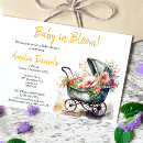 Search for vintage pram baby shower invitations Retro