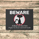 Search for beware of cat doormats Black