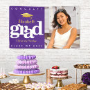Search for purple and gold graduation banners Party