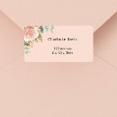 Search for rose floral return address labels Eucalyptus greenery