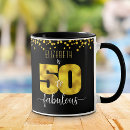 Search for black gold foil mugs 50 and fabulous