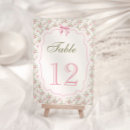 Search for baby girl baby shower table cards Coquette