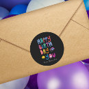 Search for bright happy birthday stickers Typography