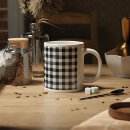 Search for black and white check mugs Tartan