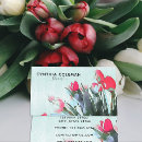 Search for tulips business cards Watercolor