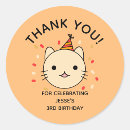 Search for cat thank you stickers Birthday