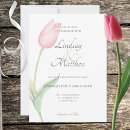 Search for pink tulip wedding invitations Floral