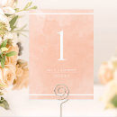 Search for orange watercolor table cards Coral