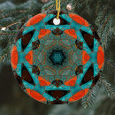 Search for blue mosaic of christmas tree decorations Geometric