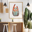 Search for funny owl illustration posters Cute