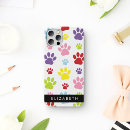 Search for cat prints iphone cases Pattern of paws