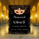Search for masquerade party decor Black and gold