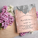 Search for silver sweet 16 invitations Rose gold
