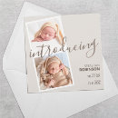 Search for square birth announcement cards Simple
