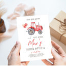 Search for red tractor birthday invitations Boy