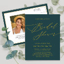 Search for botanical bridal shower invitations Green