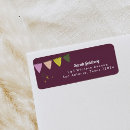 Search for purple bat mitzvah return address labels Party
