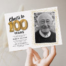 Search for 100 years invitations Glitter