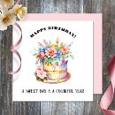 Search for watercolor cake birthday cards Illustration