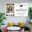 Search for congratulations graduate banners Black and white