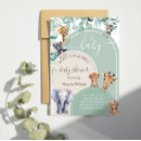 Search for tiger baby shower invitations Sage green
