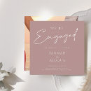 Search for dusty pink engagement party invitations Minimal