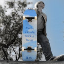 Search for blue sky skateboards Blue and white