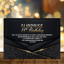Search for 18th surprise birthday invitations Black