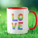 Search for rainbow love mugs Lesbian