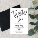 Search for 22nd birthday invitations Black