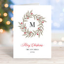 Search for monogrammed christmas cards Family