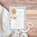 Search for blue teddy bear baby shower invitations Cute