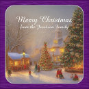 Search for village scene stickers Merry christmas