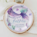 Search for mermaid paper plates Watercolor