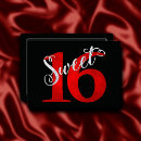 Search for red black sweet 16 invitations 16th birthday party