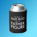 Search for funny fathers day can coolers Black white
