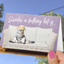 Search for purple cat birthday cards Funny