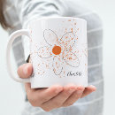 Search for orange and white mugs Floral