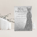 Search for 80 and fabulous birthday invitations Glitter