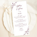 Search for burgundy menus Elegant