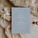 Search for minimalist dusty blue invitations Simple