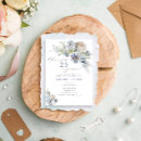 Search for blue anniversary invitations Botanical