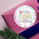 Search for no peeking until christmas stickers Do not open